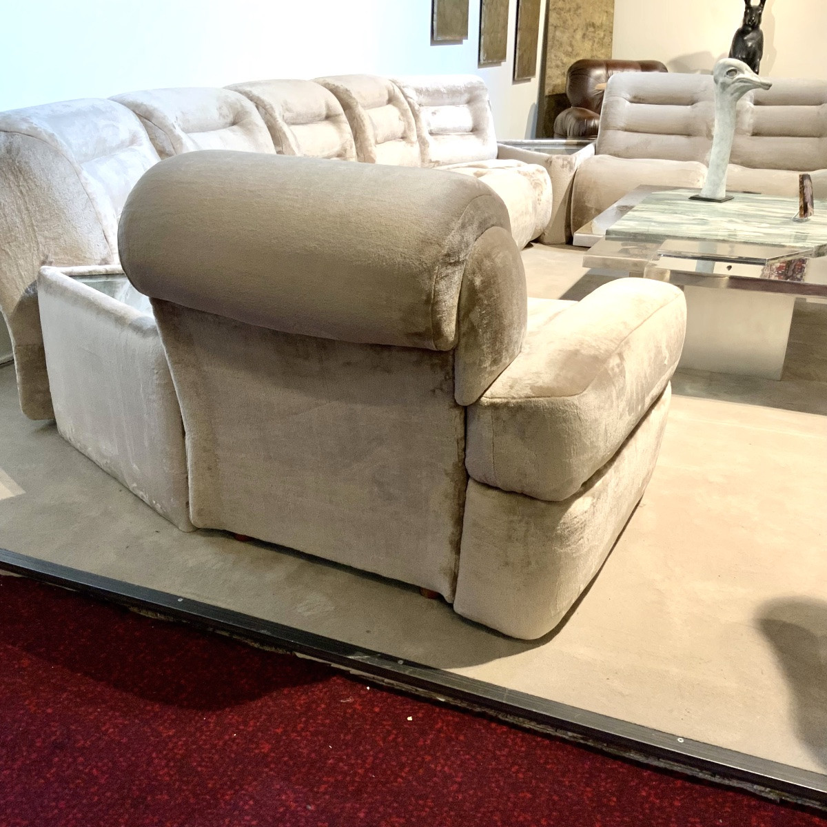 Large Modular Italian Sofa From The 1970s-photo-2