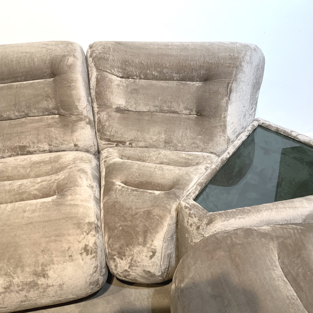 Large Modular Italian Sofa From The 1970s-photo-5