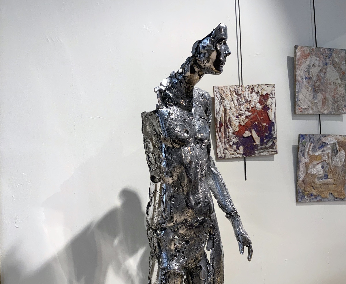 Grande Sculpture mythologique humanoïde grandeur nature-photo-3