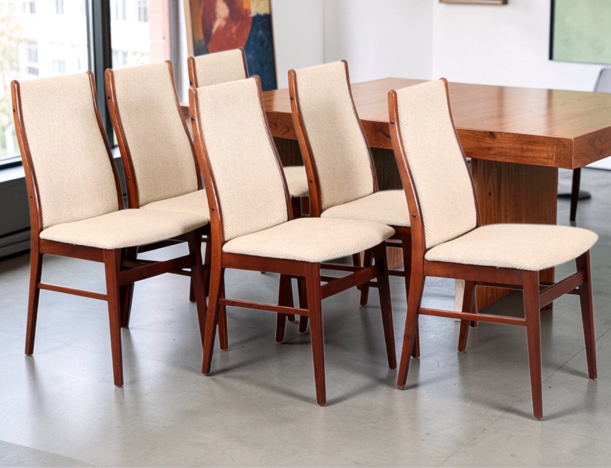 Set Of 6 Scandinavian Design Chairs 1960/70 By Johannes Andersen-photo-1