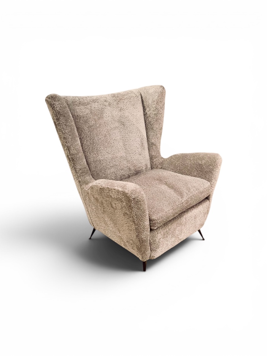 Pair Of Italian Gio Ponti Armchairs-photo-2