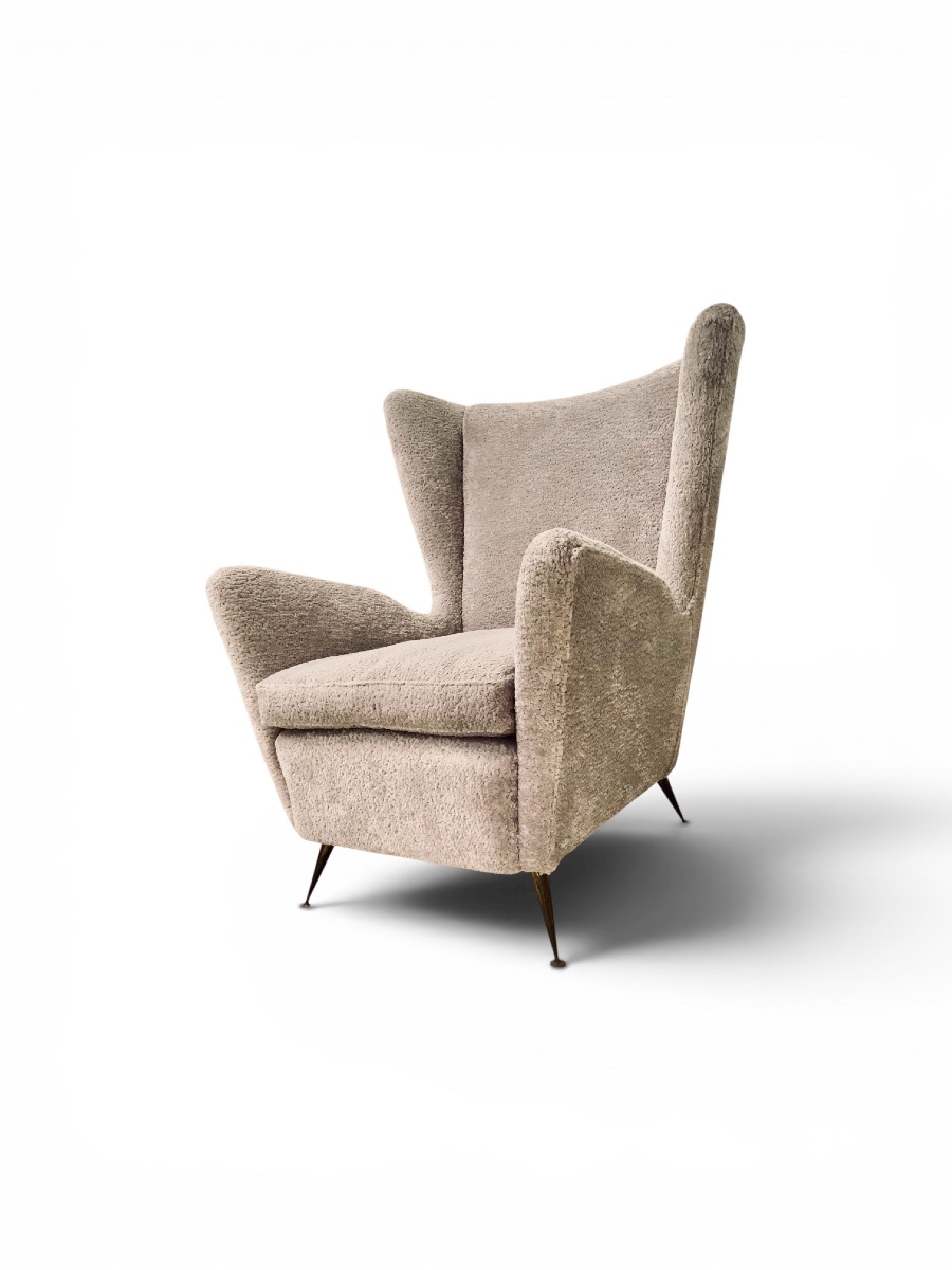 Pair Of Italian Gio Ponti Armchairs-photo-3