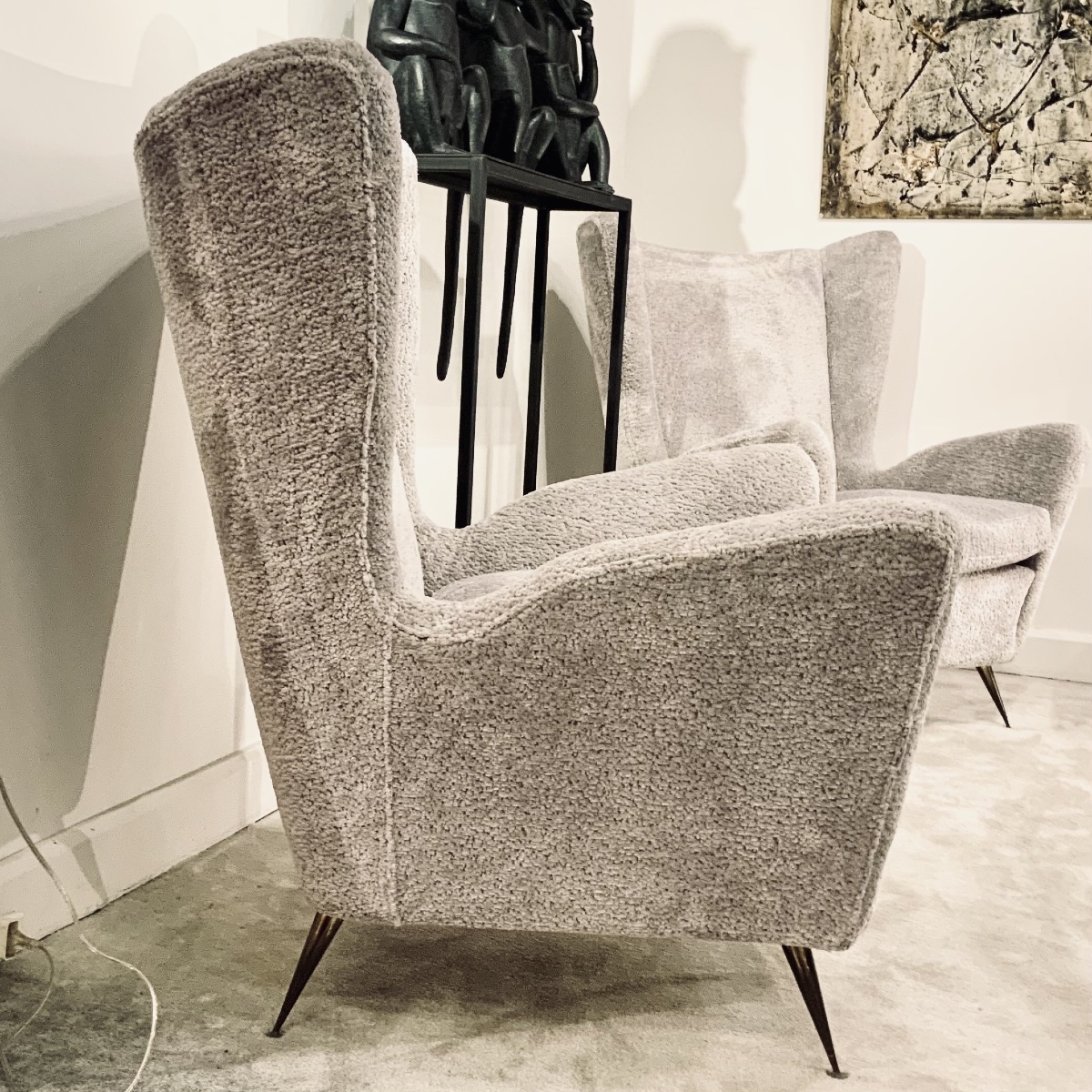 Pair Of Italian Gio Ponti Armchairs-photo-4