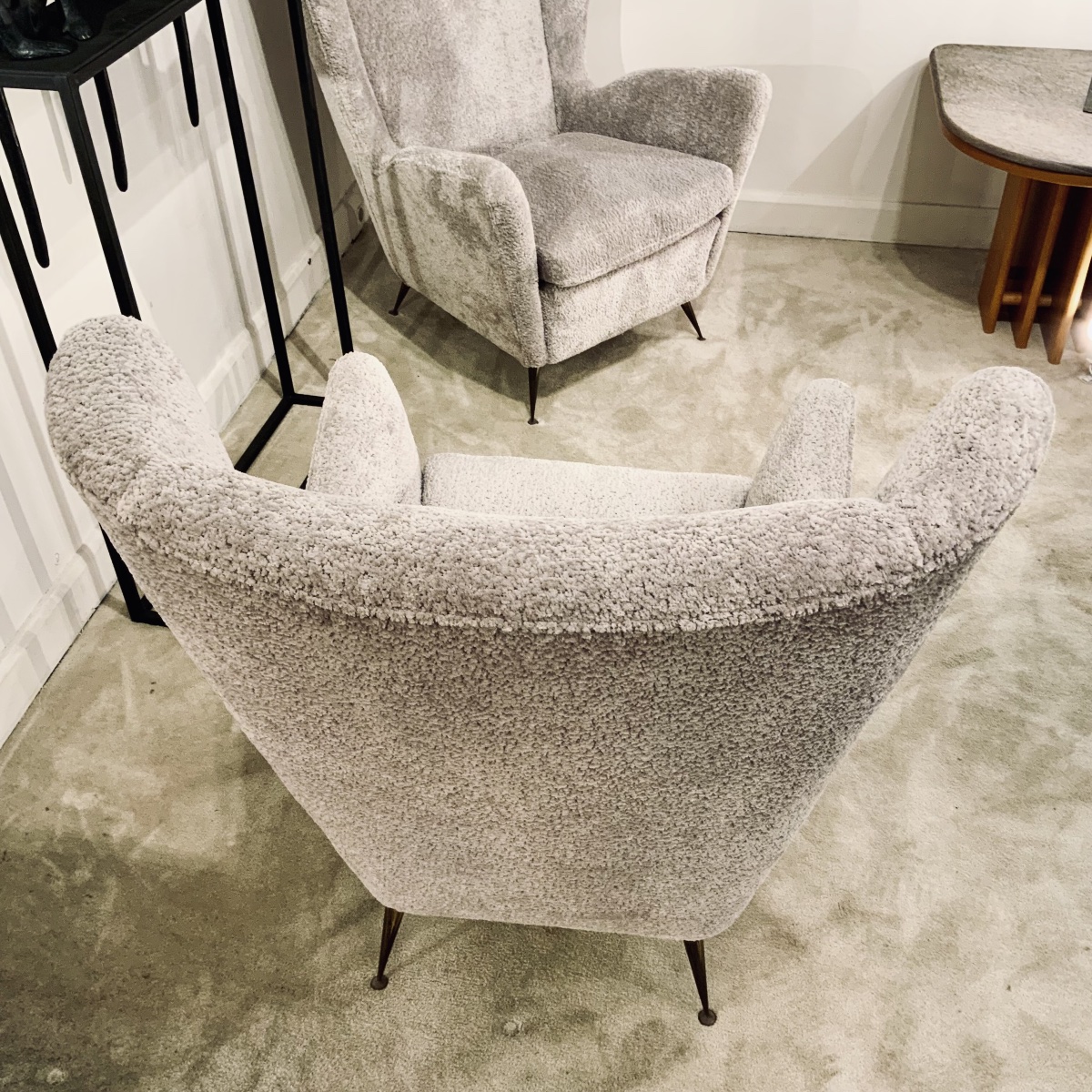 Pair Of Italian Gio Ponti Armchairs-photo-2