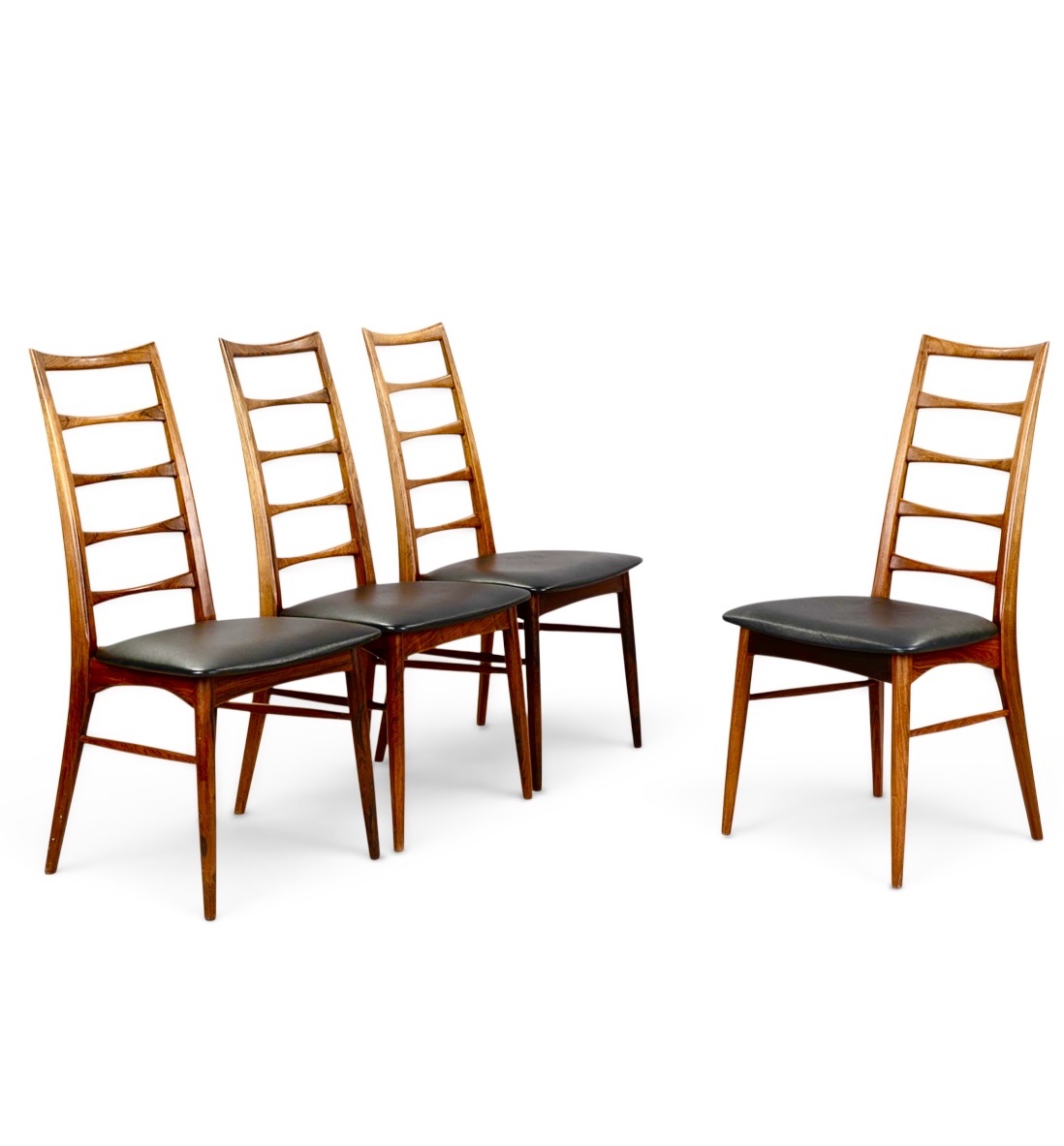 Série de 4 chaises design scandinave années 1960