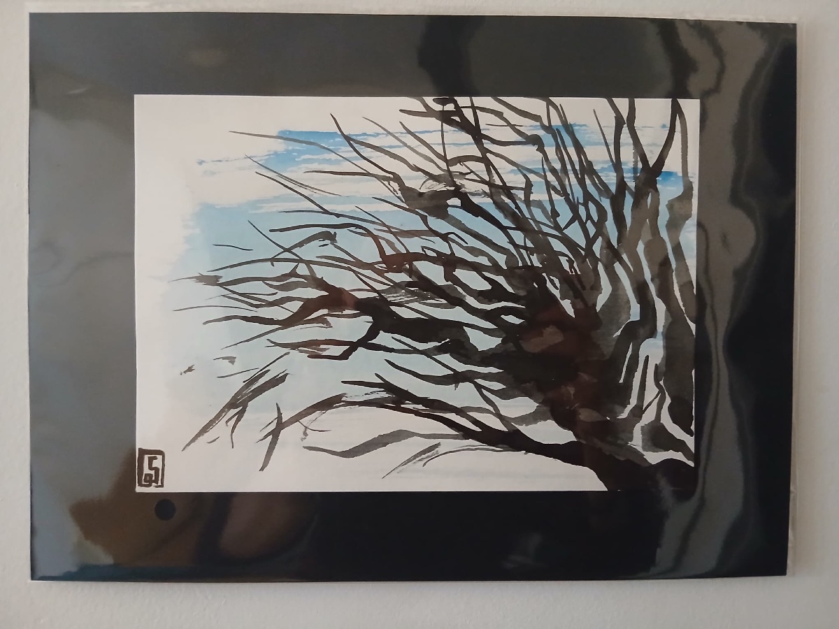 "the Twitter Cloud" Wall Panel Consisting Of 12 Landscapes-photo-3