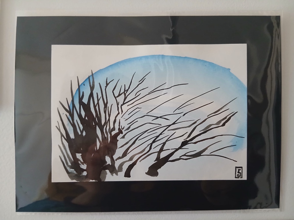 "the Twitter Cloud" Wall Panel Consisting Of 12 Landscapes-photo-4