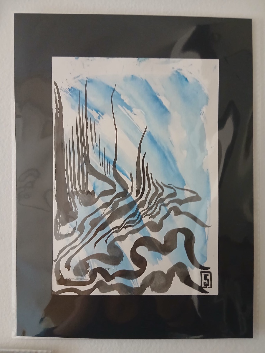 "the Twitter Cloud" Wall Panel Consisting Of 12 Landscapes-photo-1