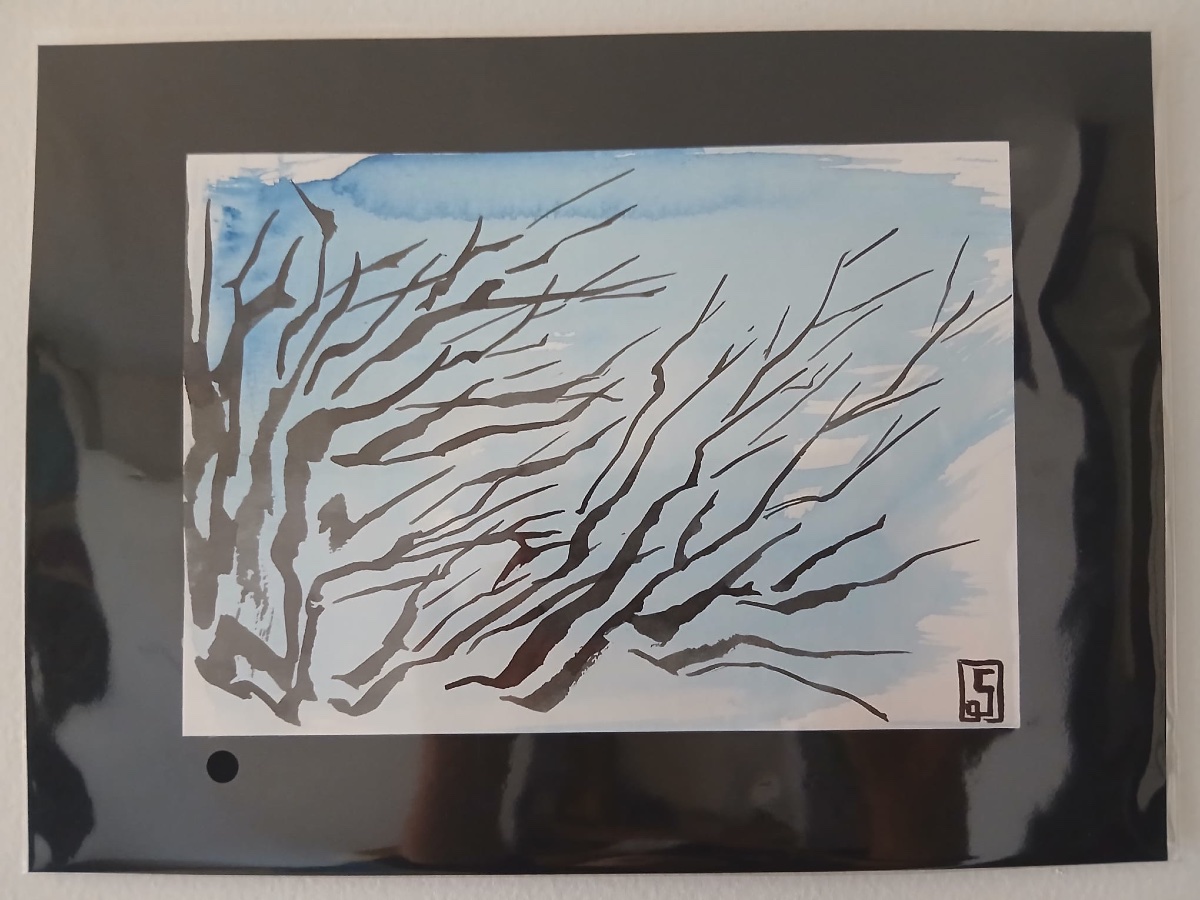 "the Twitter Cloud" Wall Panel Consisting Of 12 Landscapes-photo-2