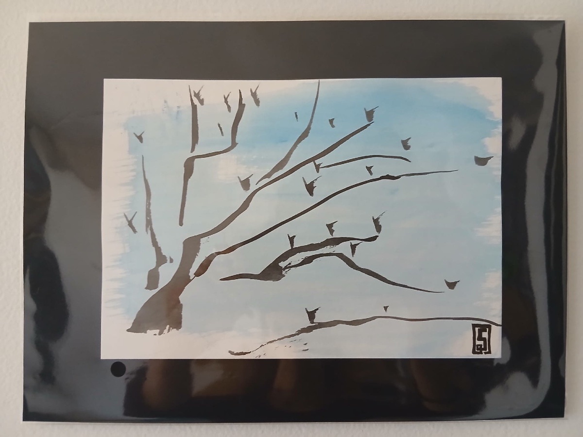 "the Twitter Cloud" Wall Panel Consisting Of 12 Landscapes-photo-3