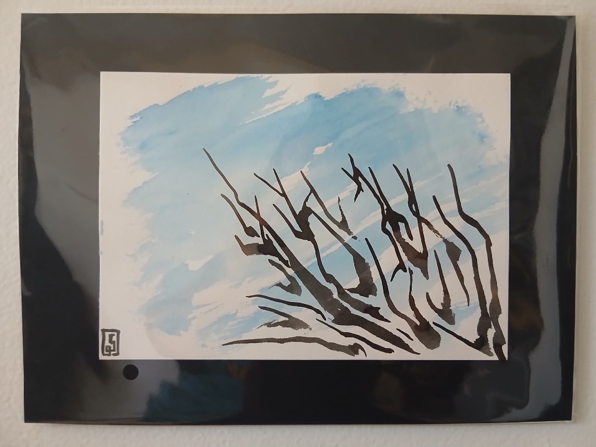 "the Twitter Cloud" Wall Panel Consisting Of 12 Landscapes-photo-5