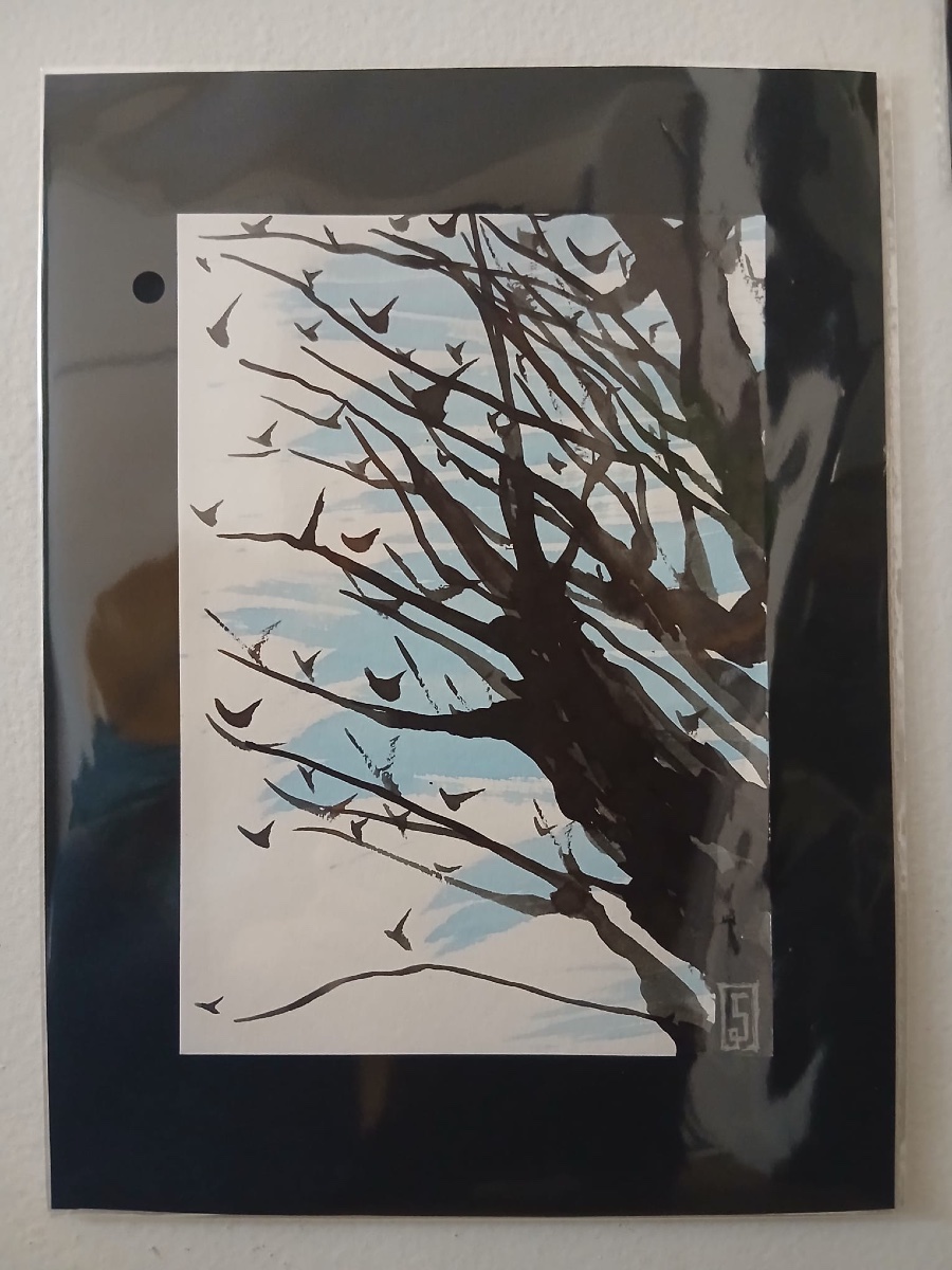 "the Twitter Cloud" Wall Panel Consisting Of 12 Landscapes-photo-6
