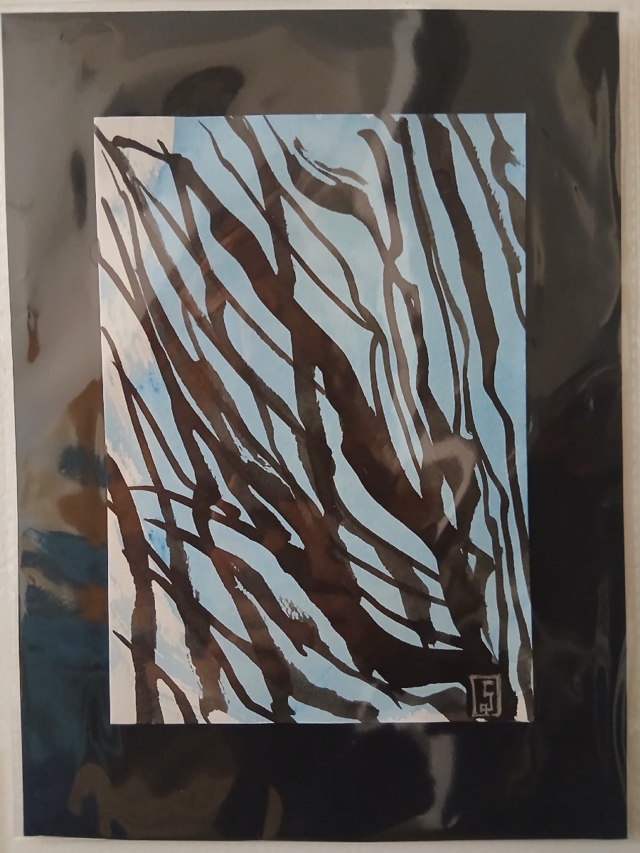 "the Twitter Cloud" Wall Panel Consisting Of 12 Landscapes-photo-7