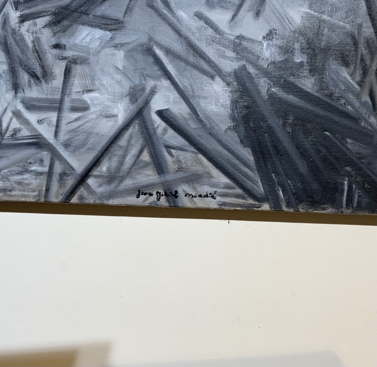 Tableau huile sur toile, fillette assise de Jean Gabriel Mondié-photo-2