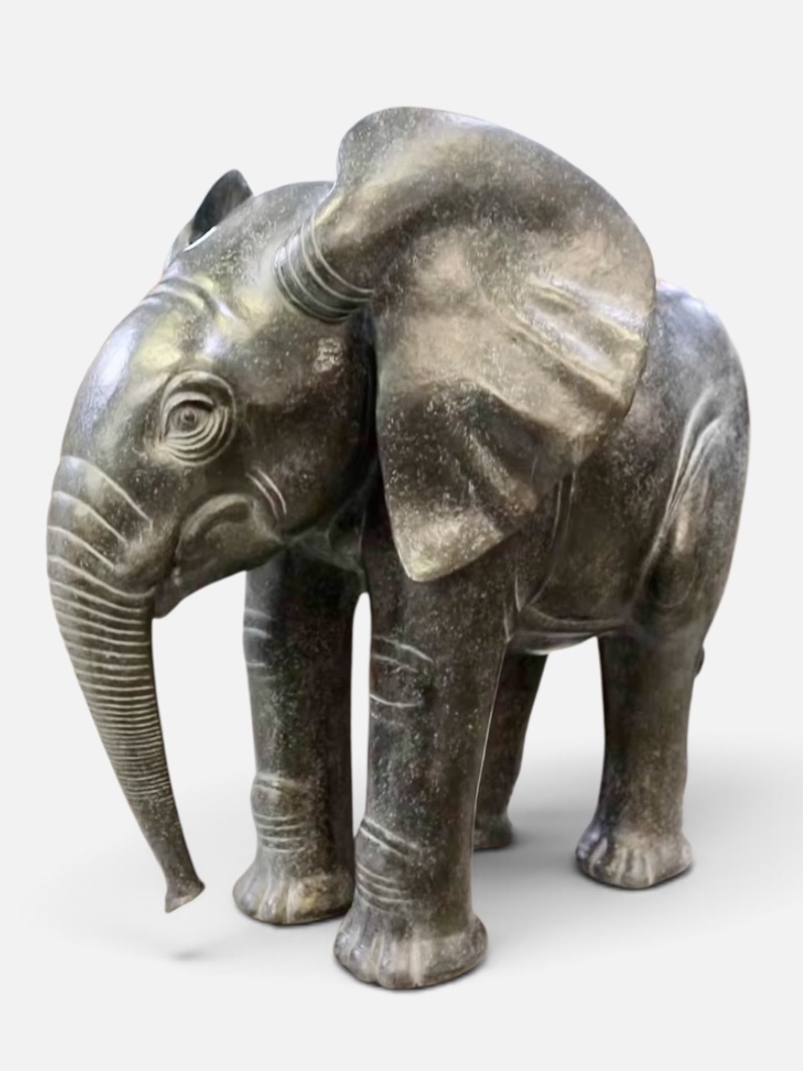 Florence Jacquesson, Bronze Sculpture Of A Baby Elephant-photo-4