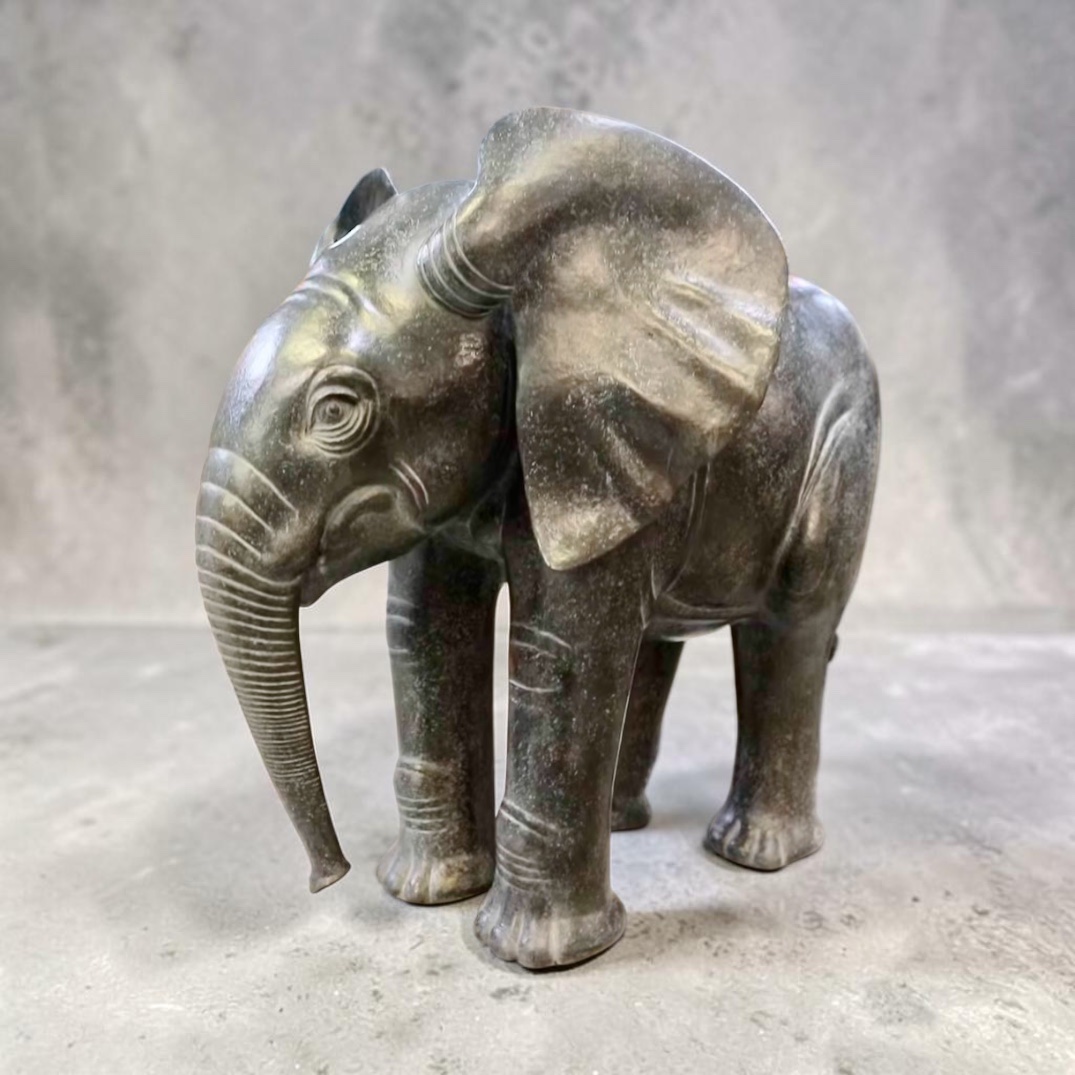 Florence Jacquesson, Bronze Sculpture Of A Baby Elephant-photo-1