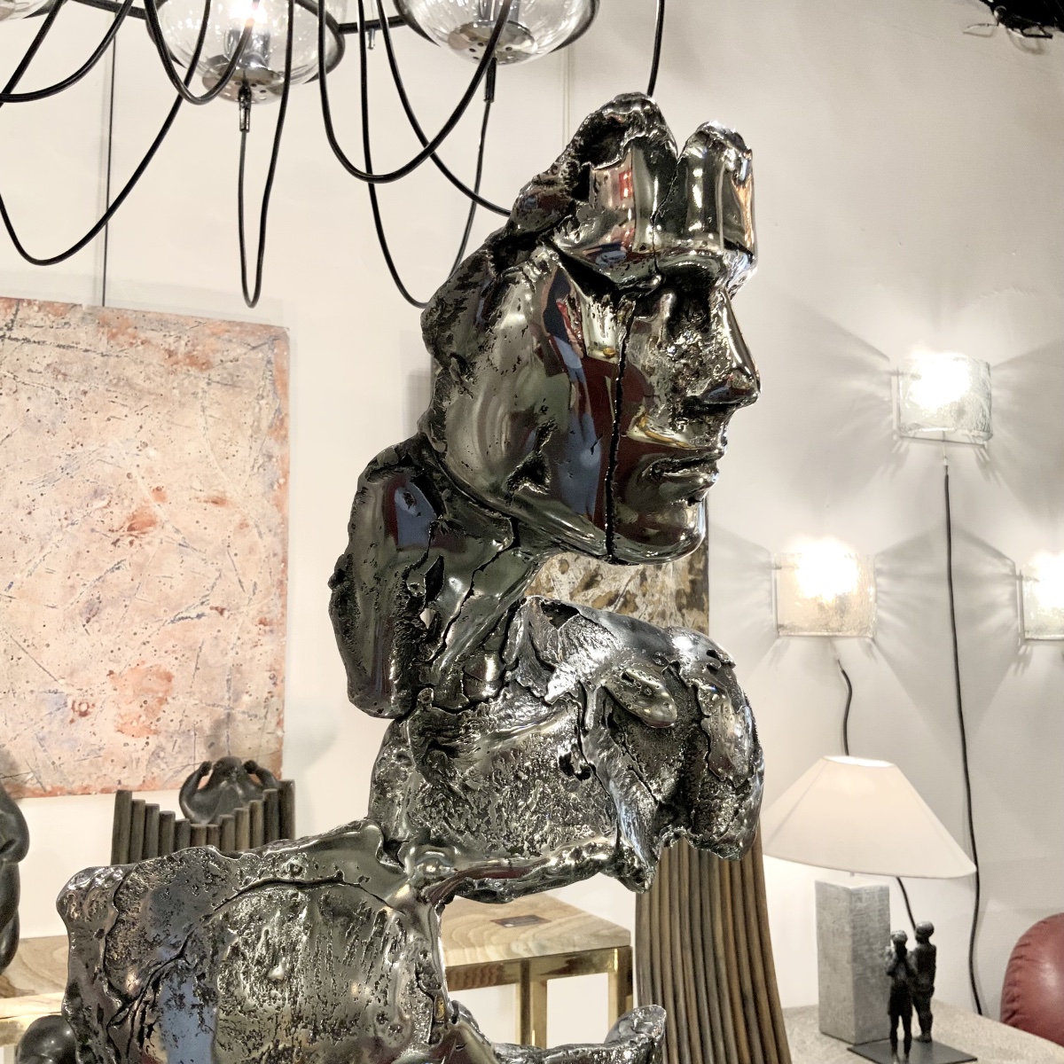 Buste d’homme en métal (pièce unique) par Stéphane Lemeur-photo-3