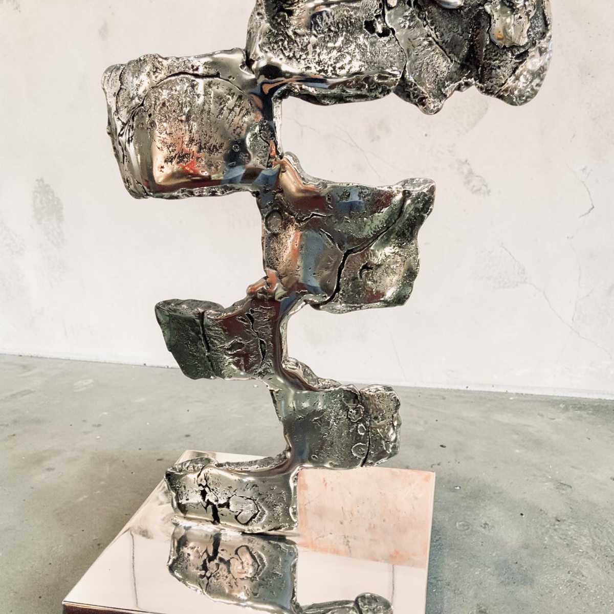Buste d’homme en métal (pièce unique) par Stéphane Lemeur-photo-4
