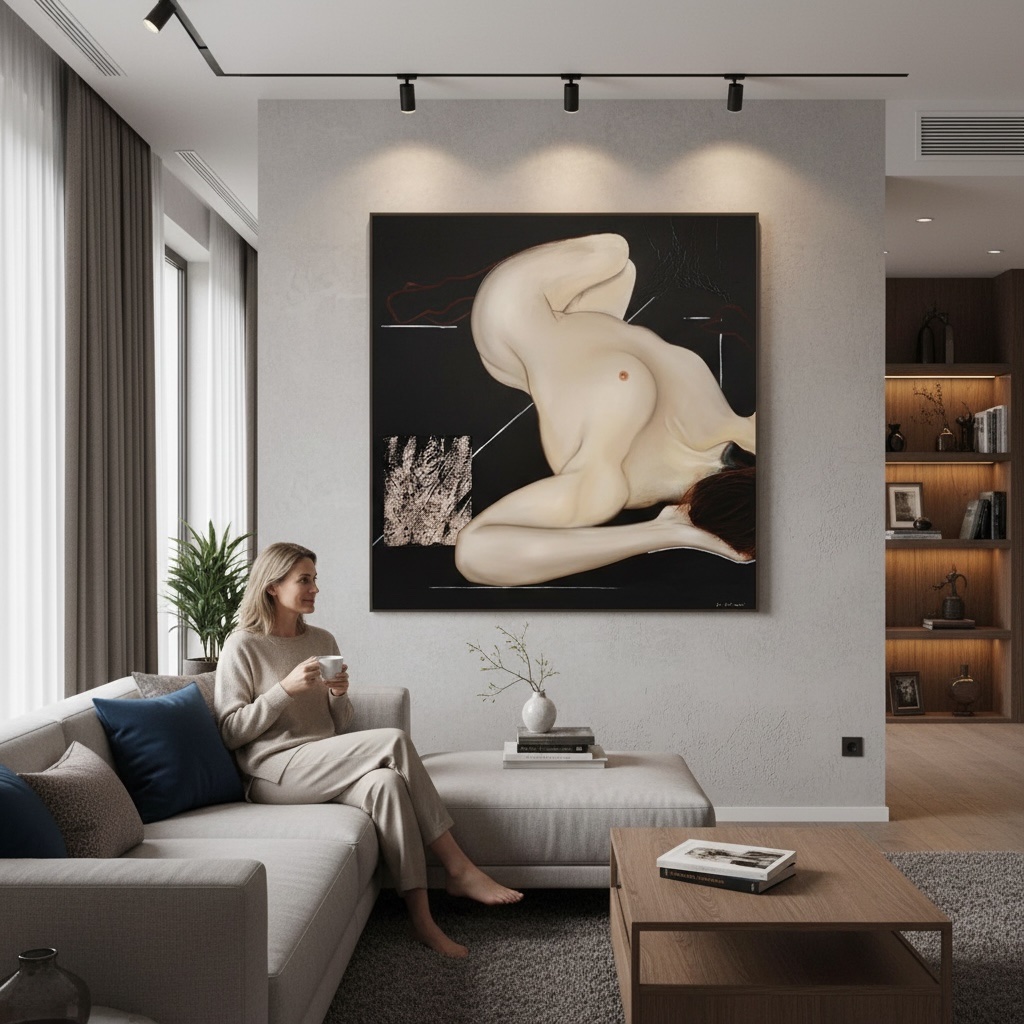 Nude Painting, A Neo-mythological Work By Gabriel Mondié-photo-2