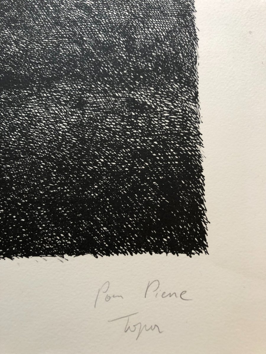 Lithographie Épreuve d'Artiste Signée, Dédicacée De Roland Topor Années 1970/80-photo-3