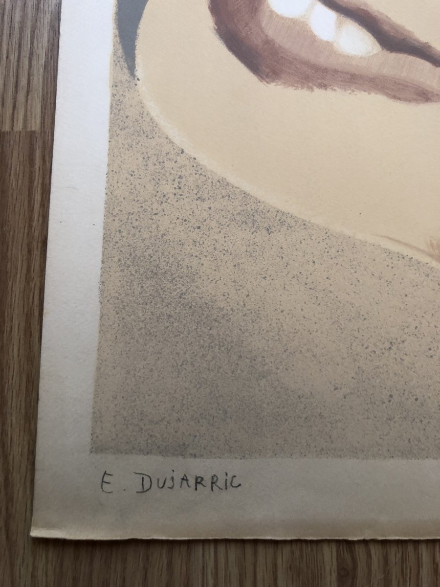 Lithographie de Ėlisabeth Dujarric, années 1970/80-photo-2