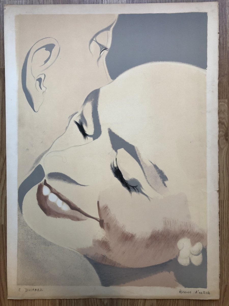 Lithograph Artist's Proof, Signed By Élisabeth Dujarric Years 1970/80