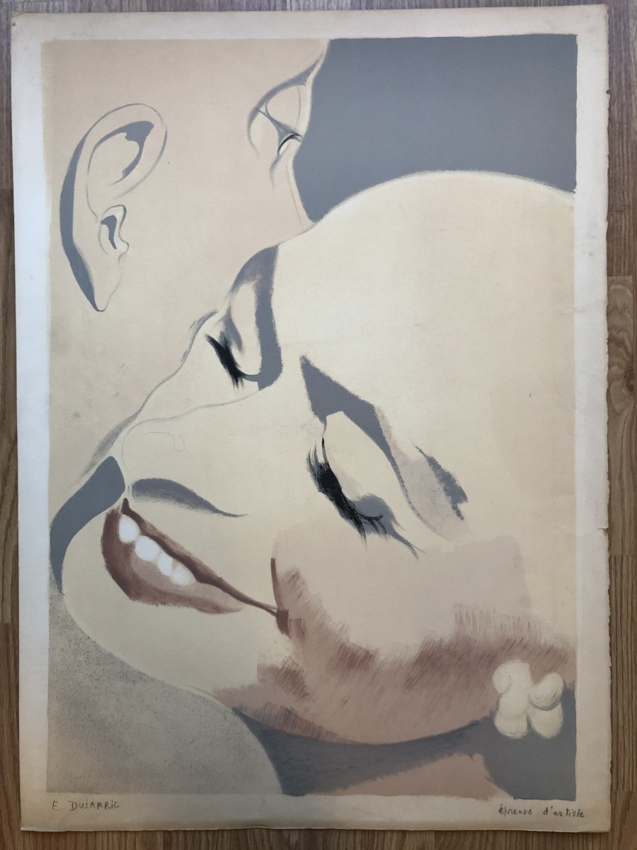 Lithographie de Ėlisabeth Dujarric, années 1970/80