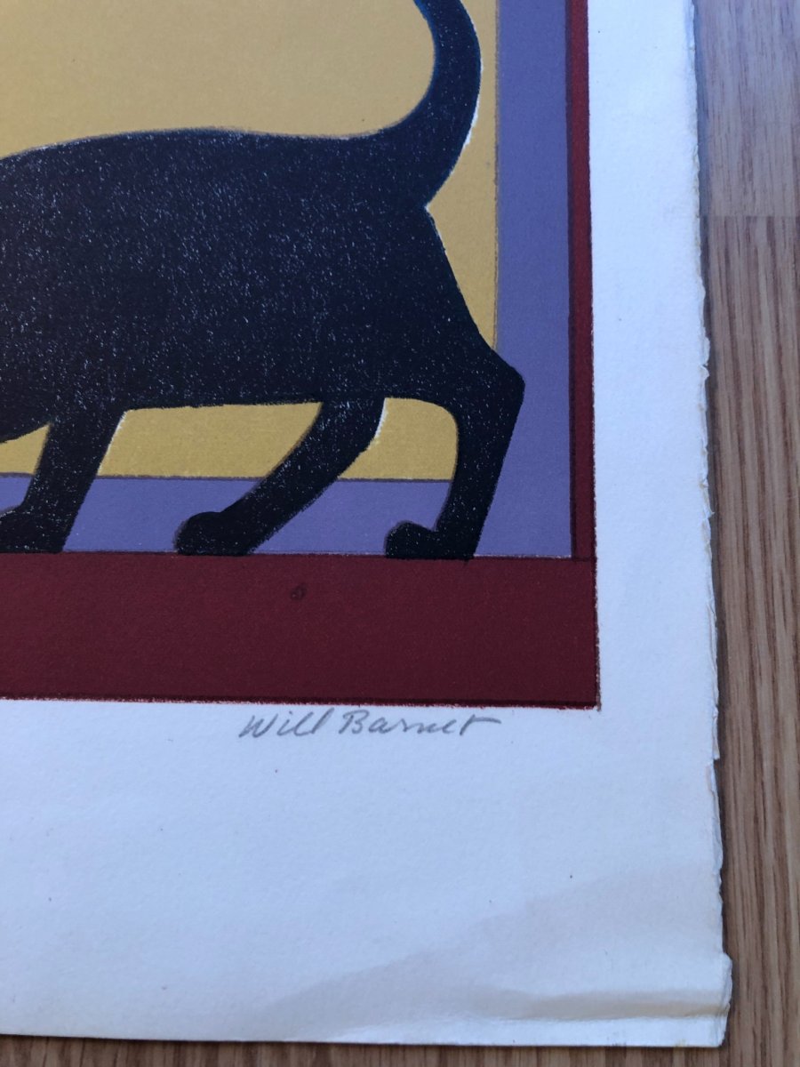 Lithograph Signed, Dedicated By Will Barnet, 1970s / 80s-photo-3