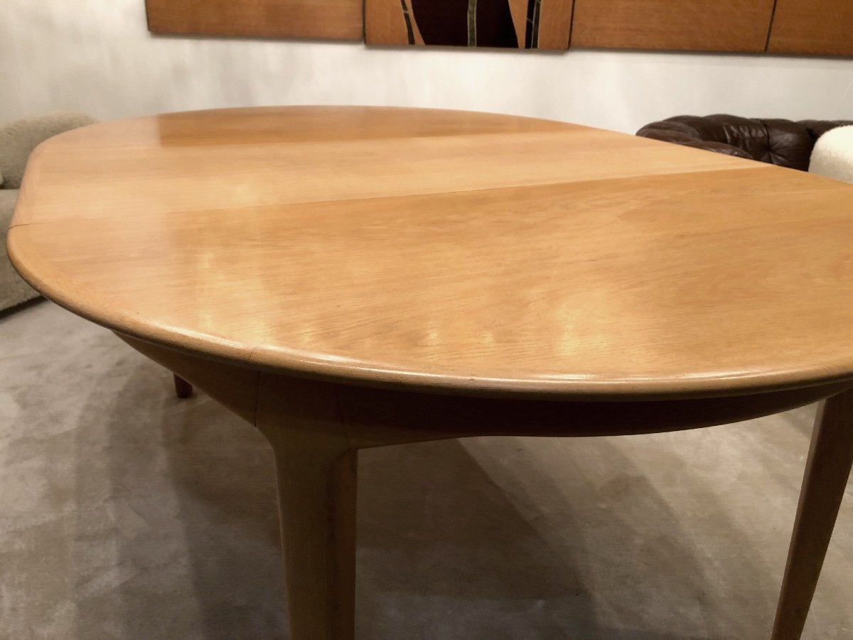 Table à Manger à Rallonges, Design Scandinave Années 1960 En Chêne -photo-5