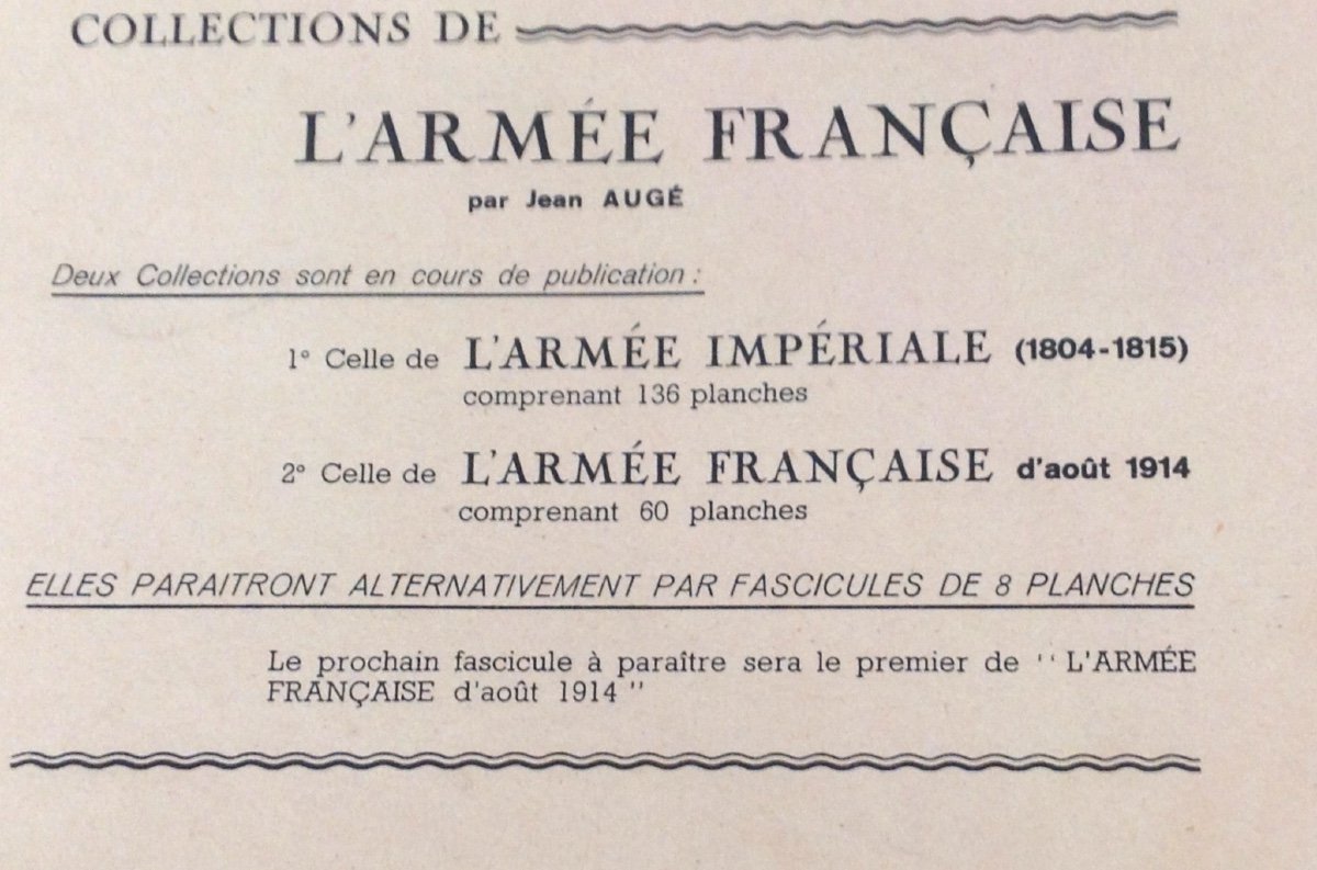 Grand Fascicule Sur Les Uniformes Du 1er. Empire De l'Armée  Française, Par Jean Augé.-photo-8