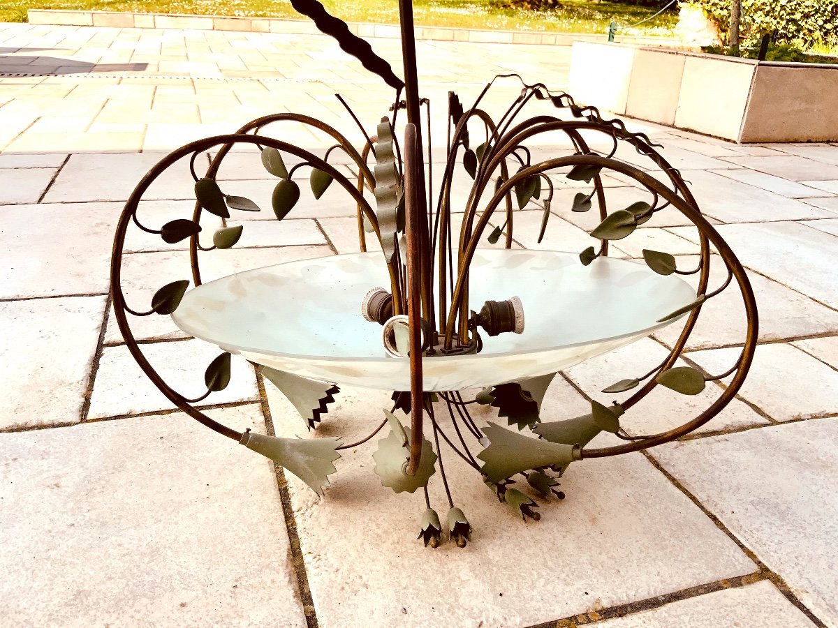 Lustre « feuilles » à Coupole -photo-3