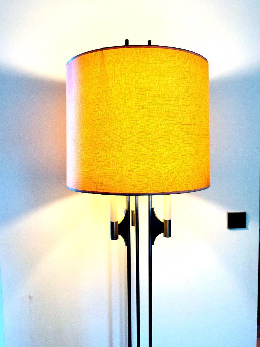 1970s Stainless Steel Floor Lamp-photo-4