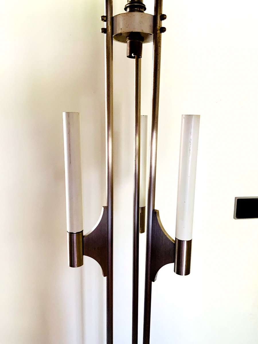 1970s Stainless Steel Floor Lamp-photo-1