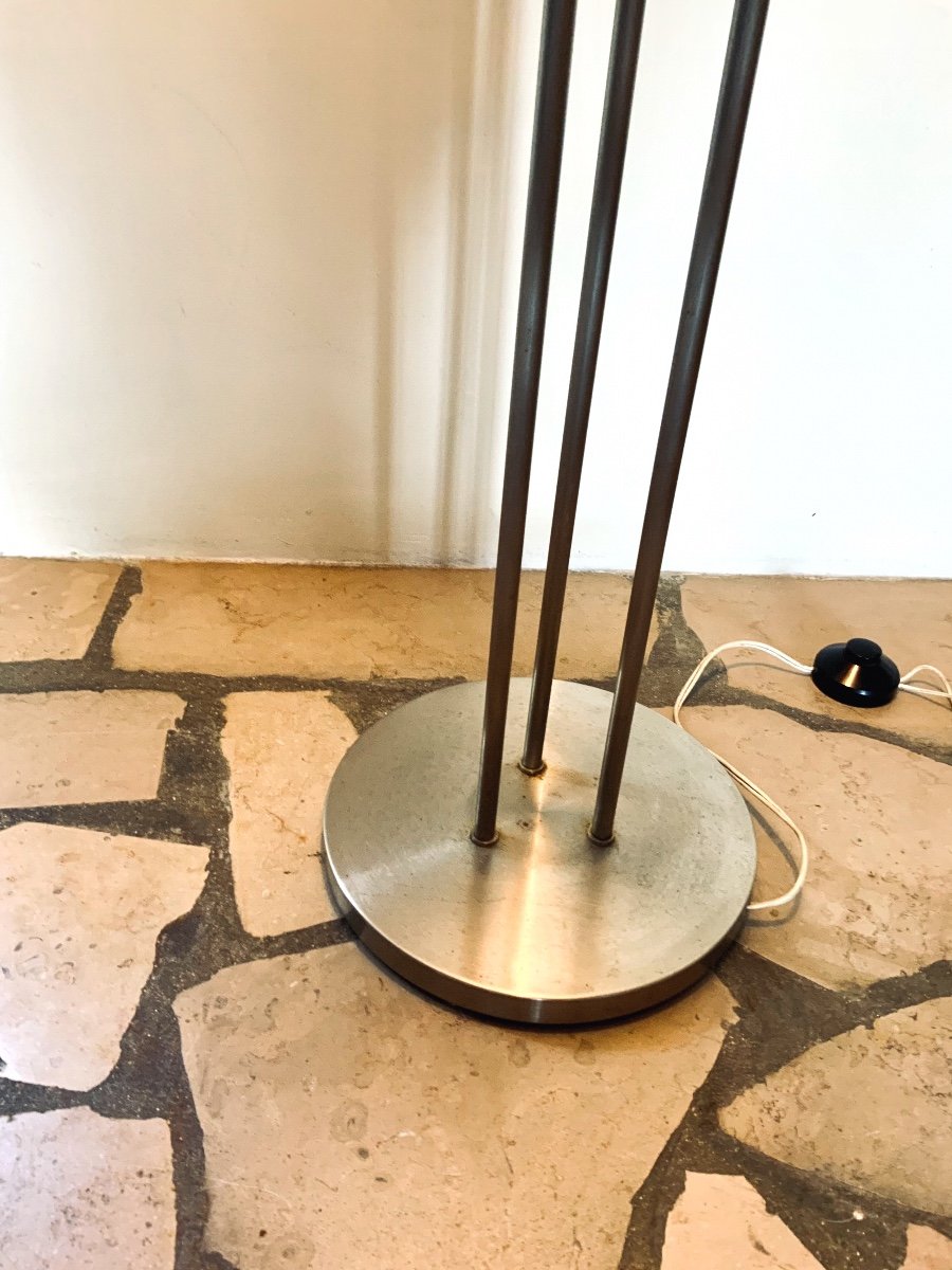 1970s Stainless Steel Floor Lamp-photo-3