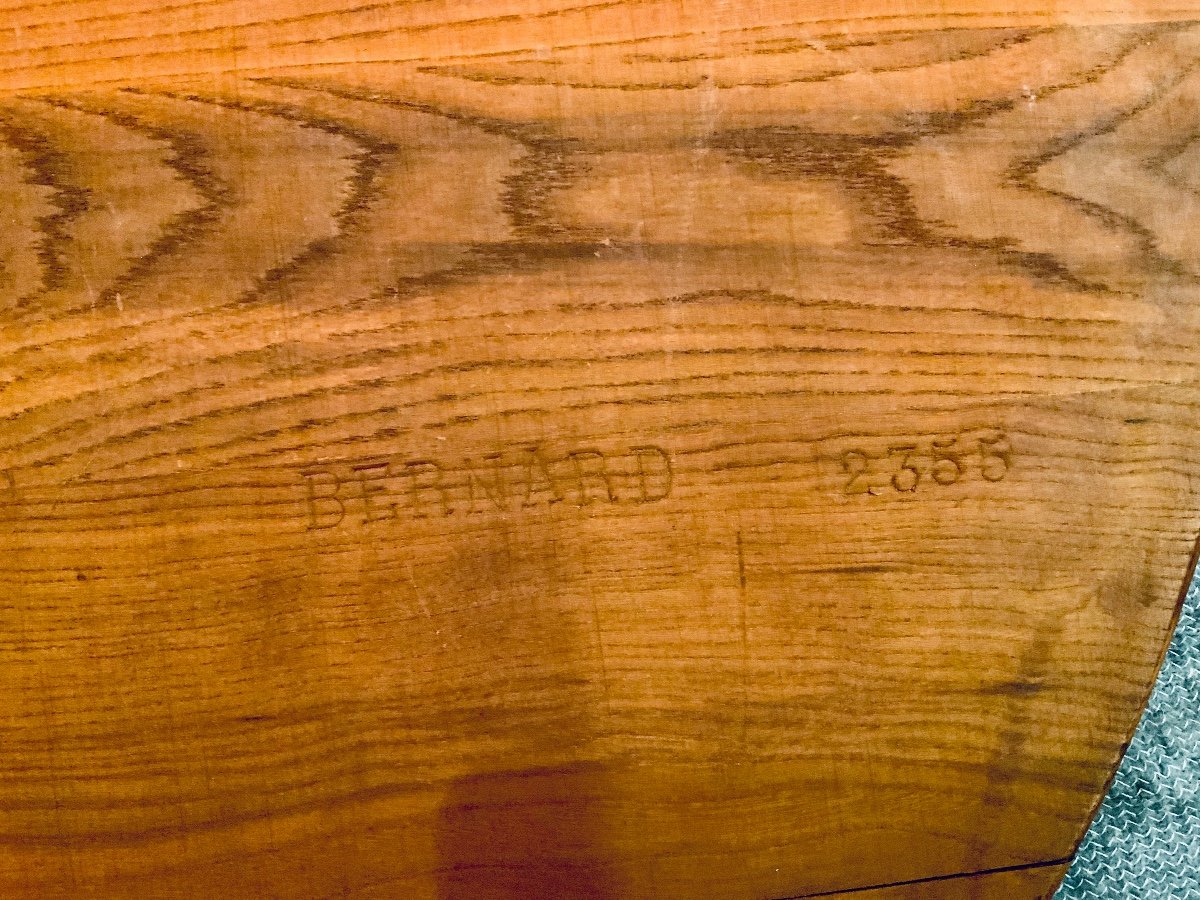 Pierre Chapo, Table Et 4 Chaises En Orme Massif, France Circa 1962-photo-1