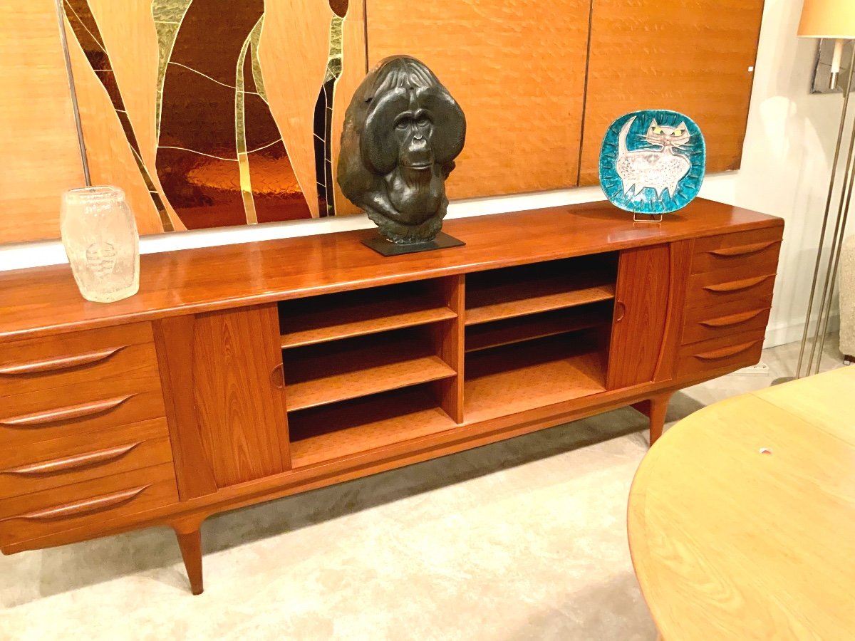 Enfilade Design Scandinave Années 1960 De Johannes Andersen En Teck-photo-3