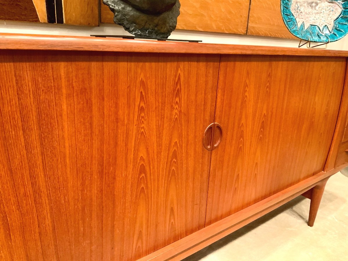 Enfilade Design Scandinave Années 1960 De Johannes Andersen En Teck-photo-4