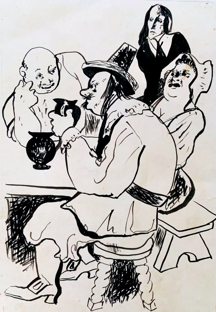 4 Caricatures In Indian Ink -photo-5