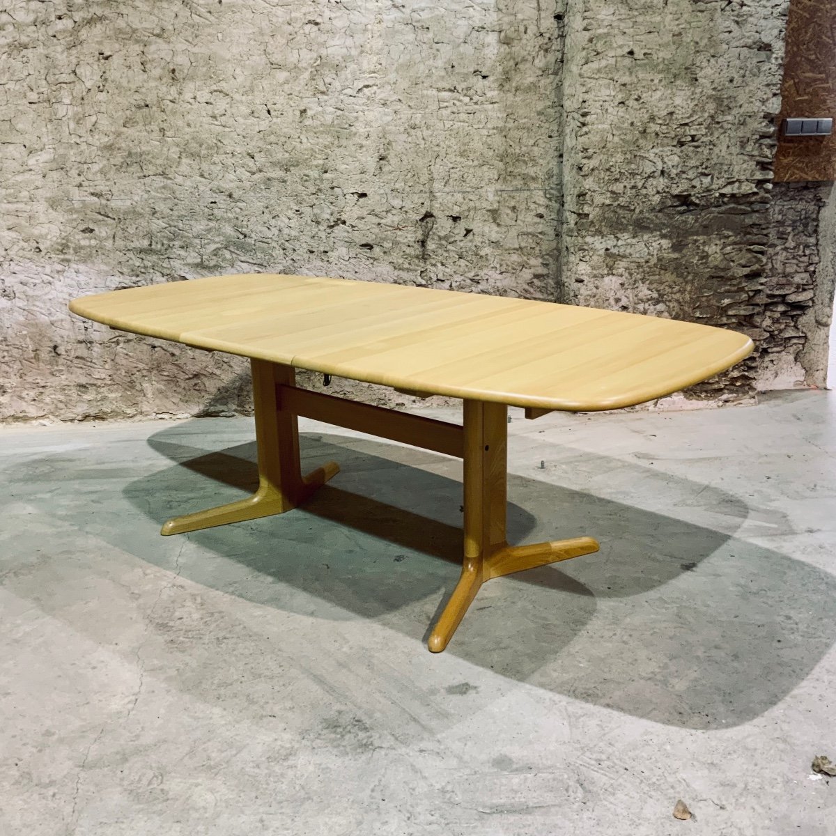 Scandinavian Design Table In Solid Beech.-photo-4