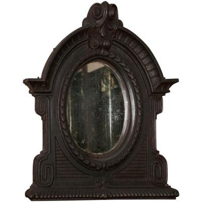 18th Century Wrought Iron 'oeil De Boeuf' With Mirror