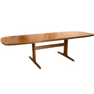 1960s Scandinavian Design Extendable Dining Table In Teak, 12 Place Settings