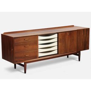 Scandinavian Sideboard By Arne Vodder, Made Of Rosewood