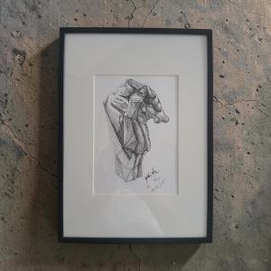 Main gauche «geo-maîtrisée » dessin sur papier