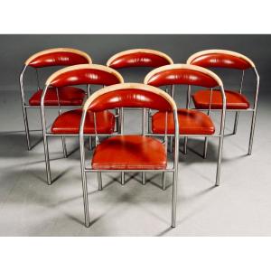 Series Of 6 Danish Design Chairs 1990s By Henrik Tengler