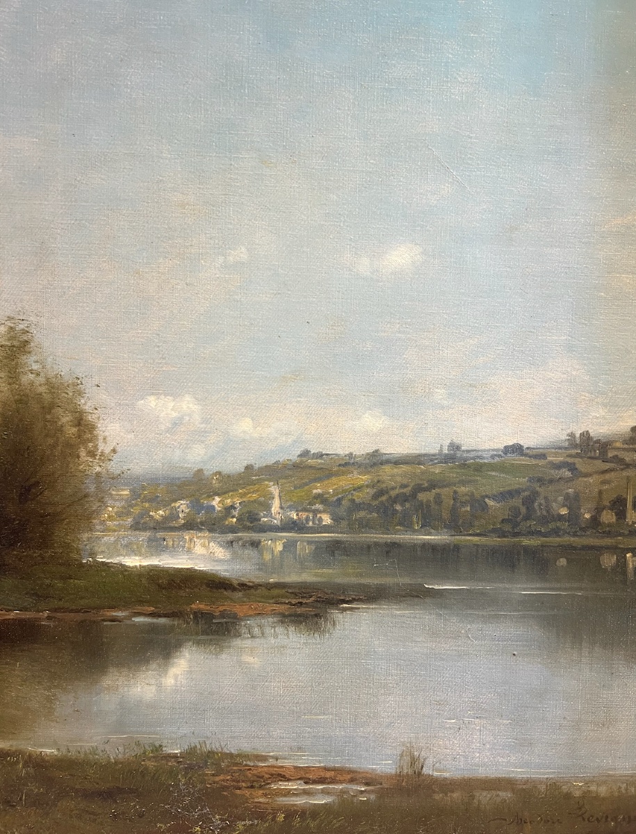 Théodore Levigne, Fishermen At The Edge Of The Lake-photo-1