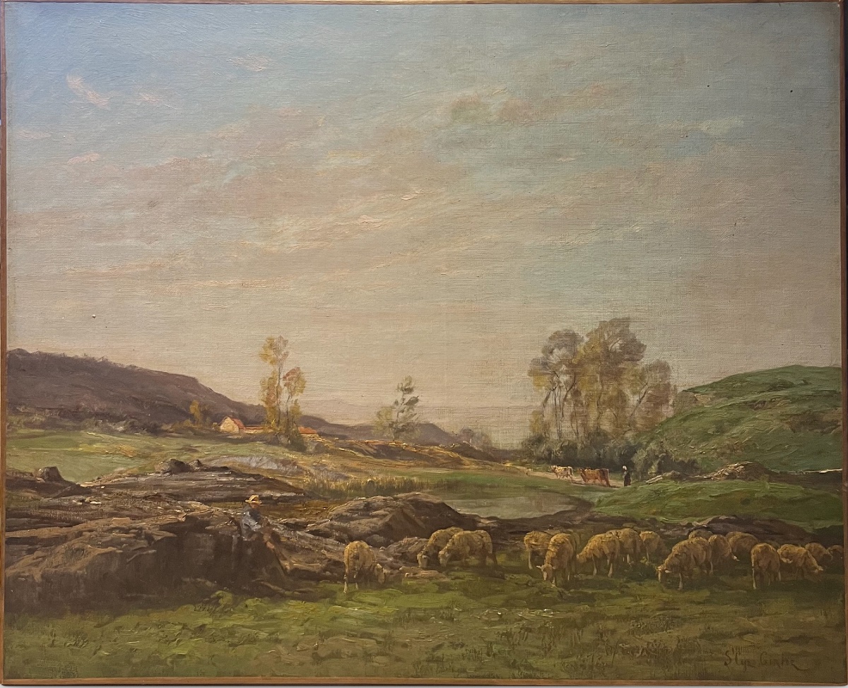 Oil On Canvas By Saint-cyr Girier-photo-2