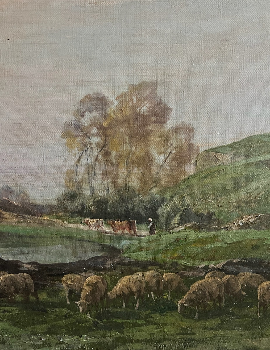 Oil On Canvas By Saint-cyr Girier-photo-3
