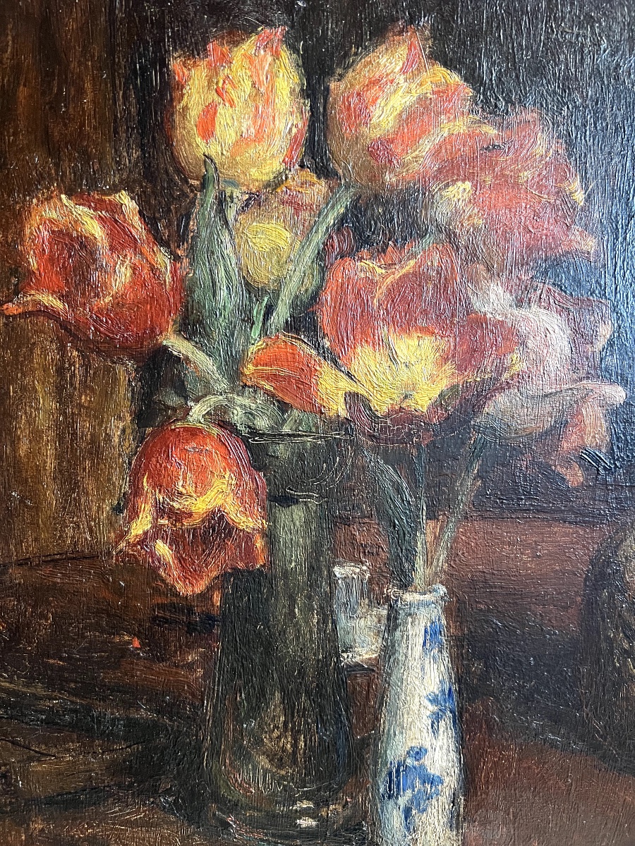 Jules Flandrin - Bouquet de fleurs-photo-4