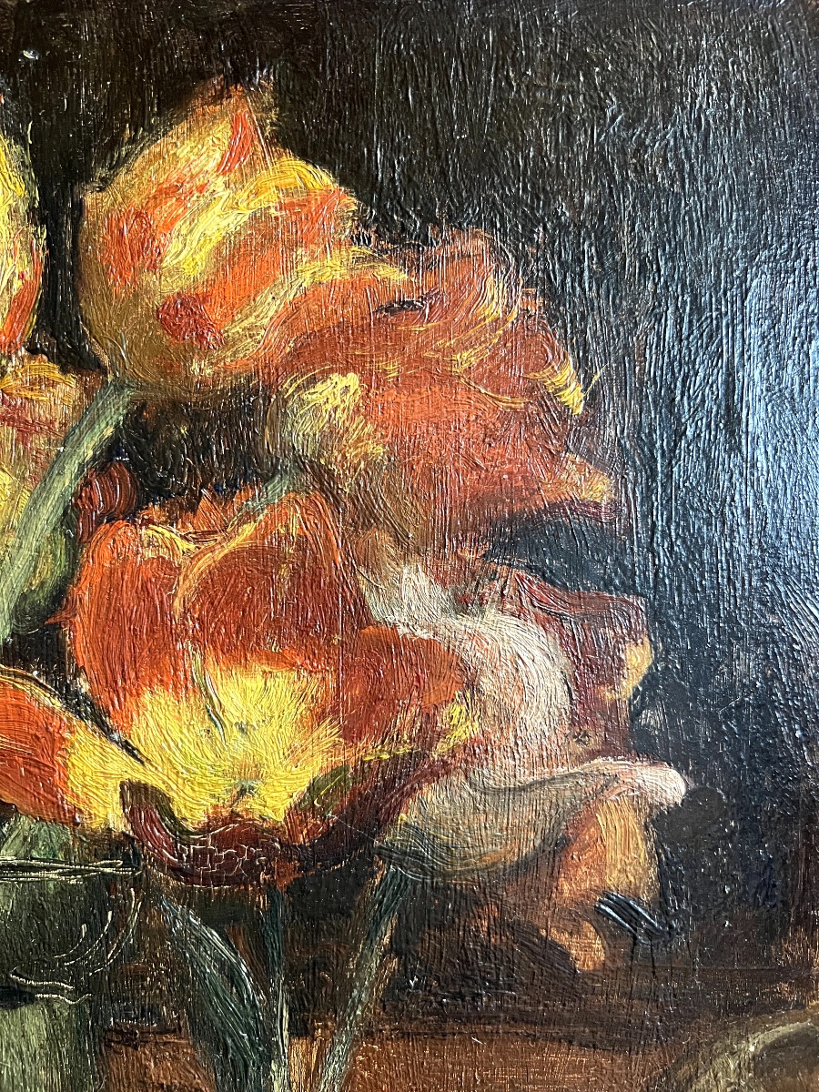 Jules Flandrin - Bouquet de fleurs-photo-3