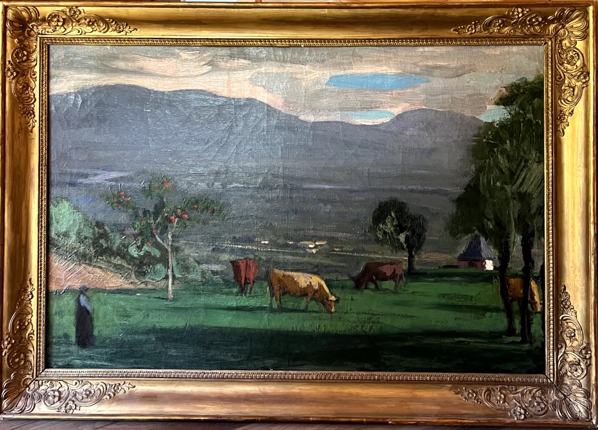 Jules Flandrin, Pasture In Front Of Jules Flandrin's Property In Corenc, Belledonne Range